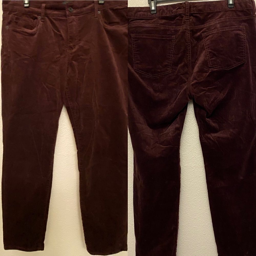 Edyson Hampton Skinny corduroy Burgundy red pants -petite 32P